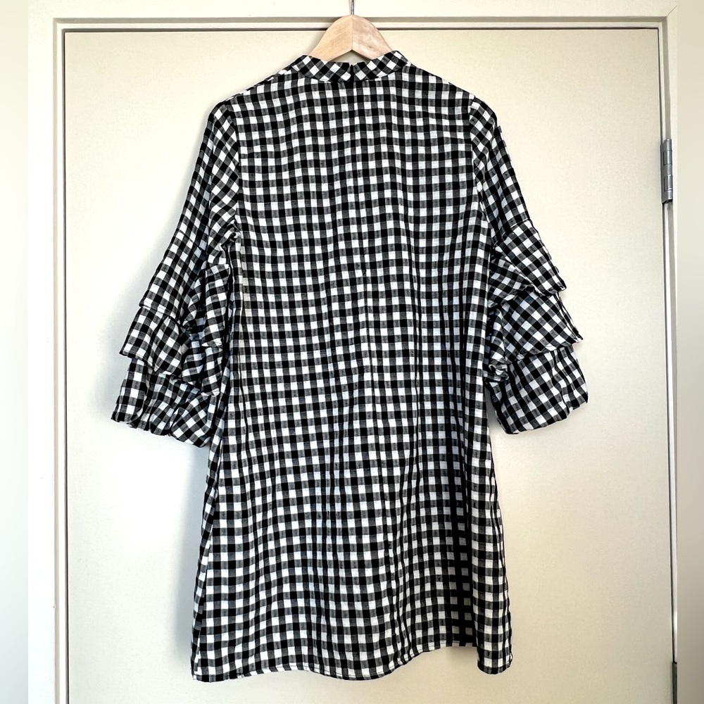 Black and White Checkered Mini Dress